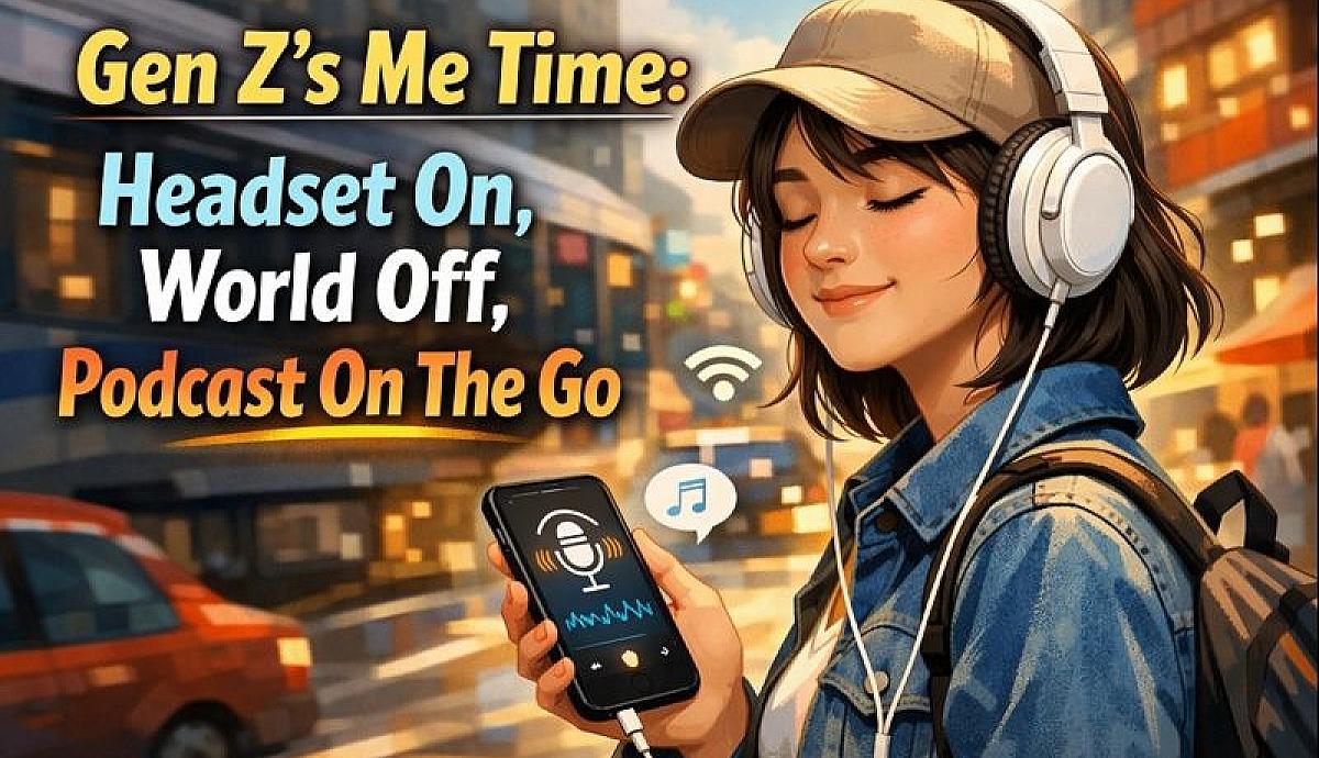 Gen Z's Me Time: Headset On, World Off, Podcast On The Go