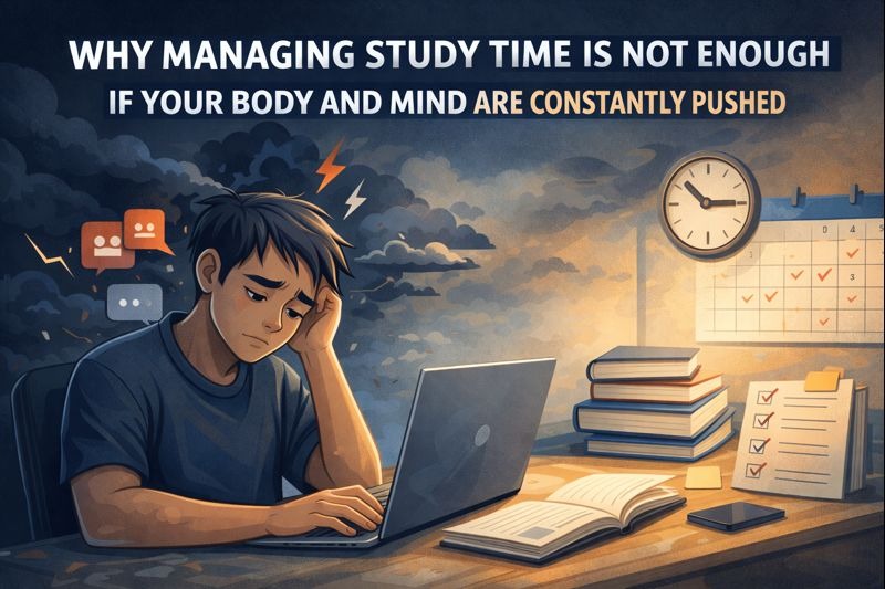 Why Managing Study Time Is Not Enough If Your Body and Mind Are Constantly Pushed