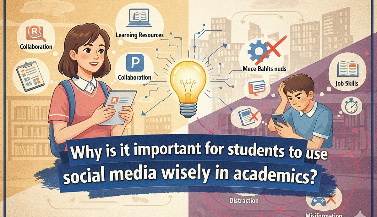 Why is it important for students to use social media wisely in academics?