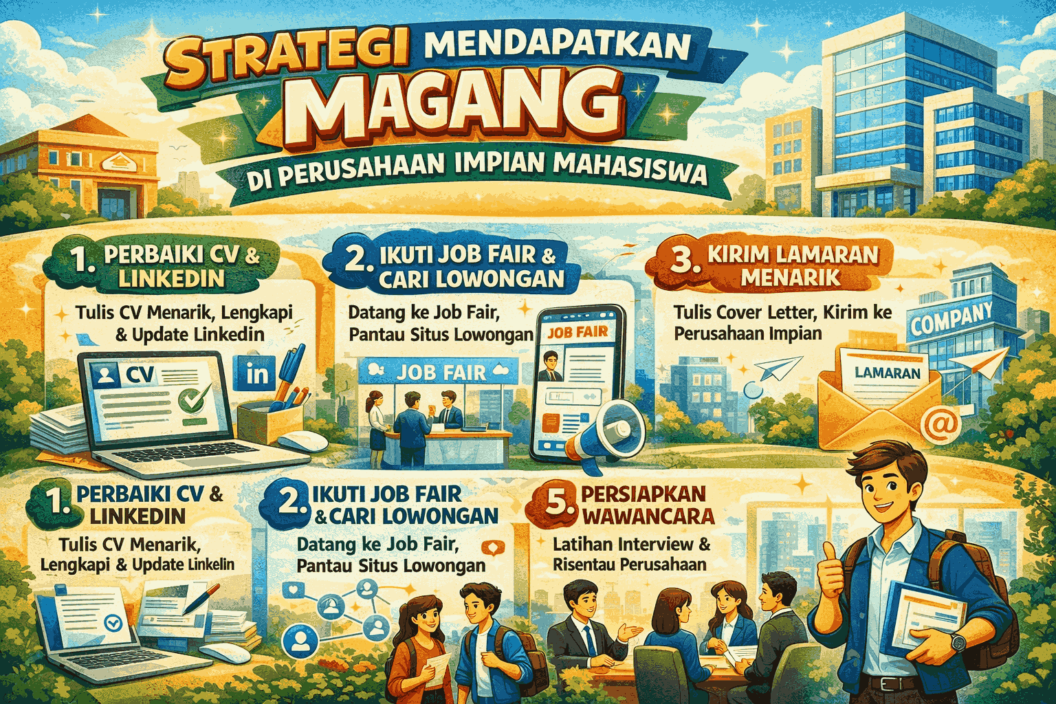 Strategi Mendapatkan Magang di Perusahaan Impian Mahasiswa