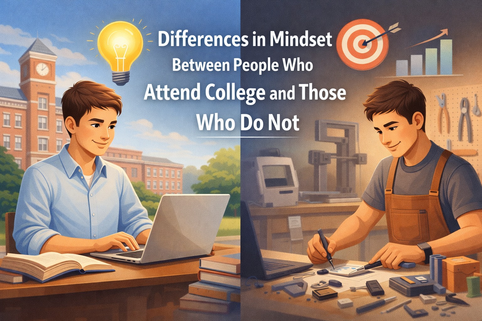 Differences in Mindset Between People Who Attend College and Those Who Do Not