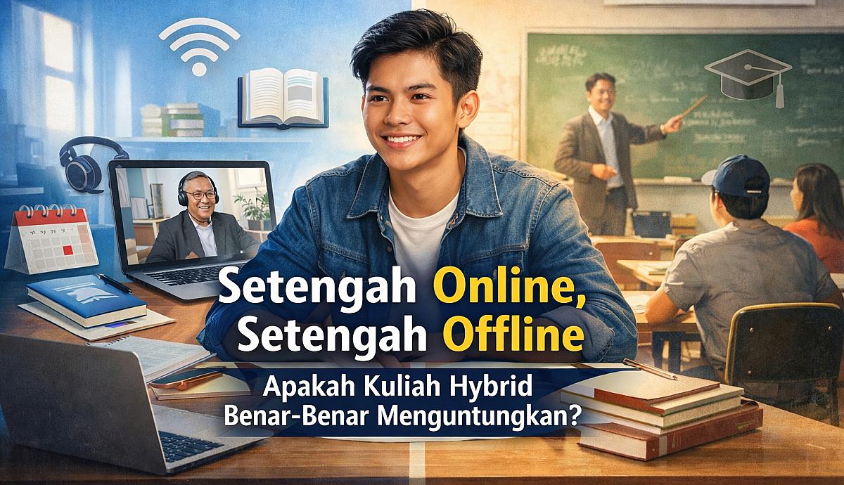 Setengah Online, Setengah Offline: Apakah Kuliah Hybrid Benar-Benar Menguntungkan?