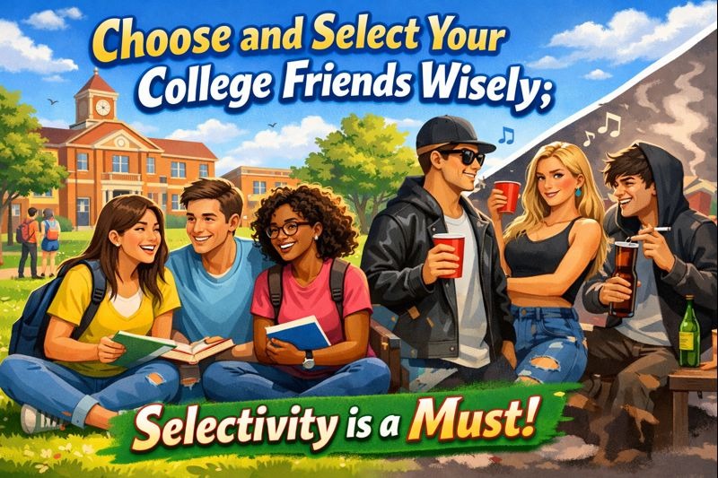 Choose and Select Your College Friends Wisely; Selectivity is a Must!