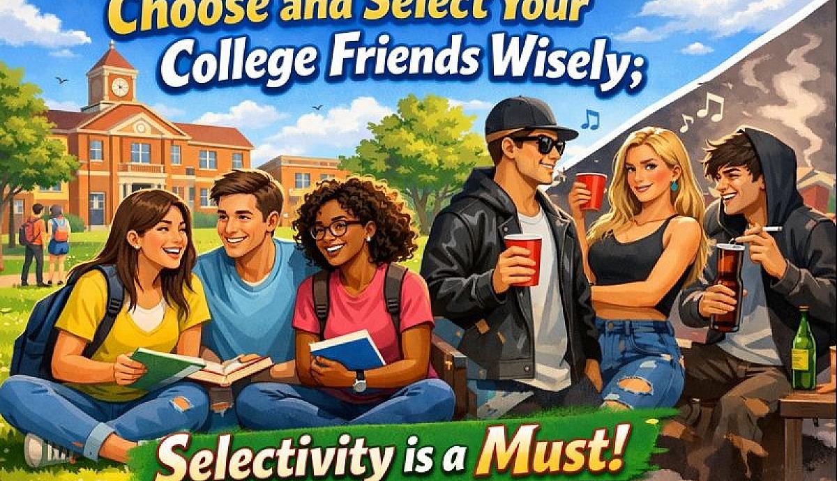 Choose and Select Your College Friends Wisely; Selectivity is a Must!