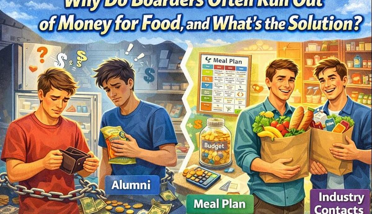 Why Do Boarders Often Run Out of Money for Food, and What's the Solution?