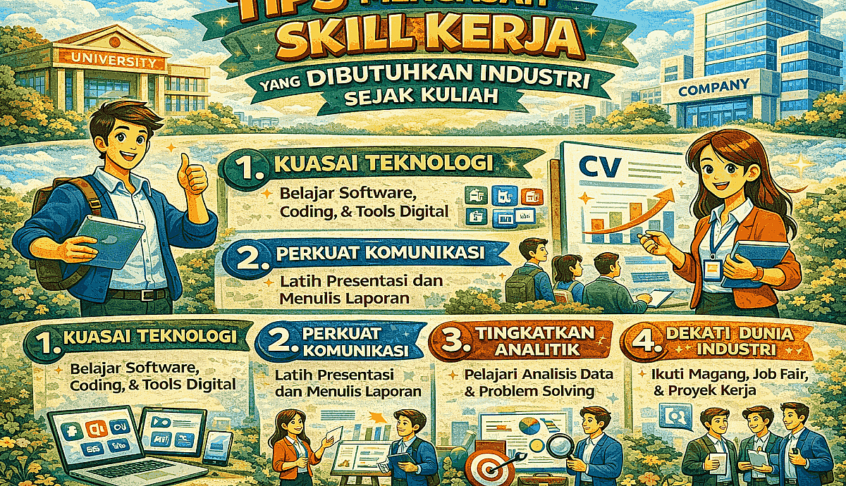 Tips Mengasah Skill Kerja yang Dibutuhkan Industri Sejak Kuliah