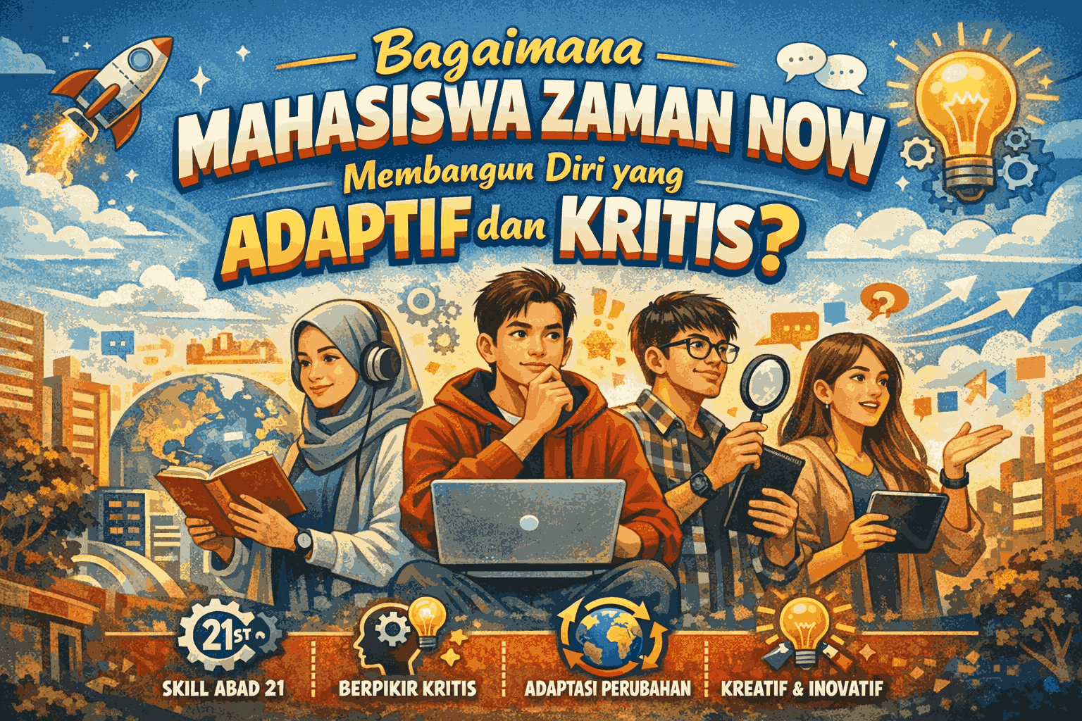 Bagaimana Mahasiswa Zaman Now Membangun Diri yang Adaptif dan Kritis