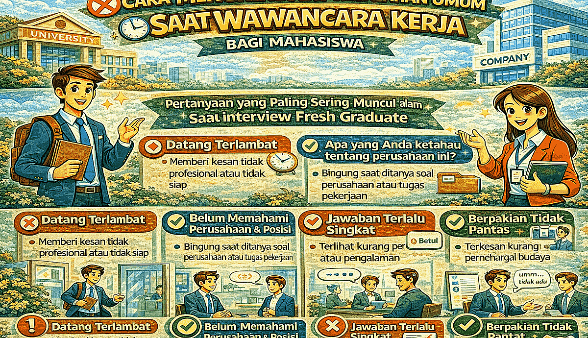 Cara Menghindari Kesalahan Umum Saat Wawancara Kerja