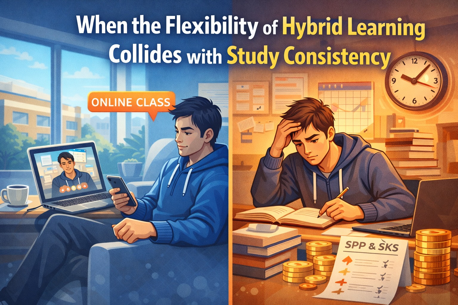 When the Flexibility of Hybrid Learning Collides with Study Consistency