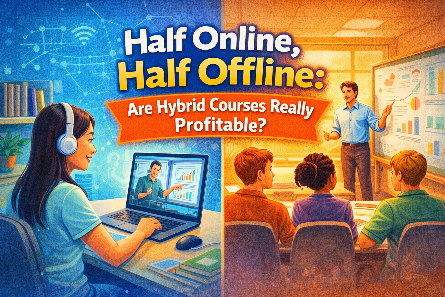 Half Online, Half Offline: Are Hybrid Courses Really Profitable?