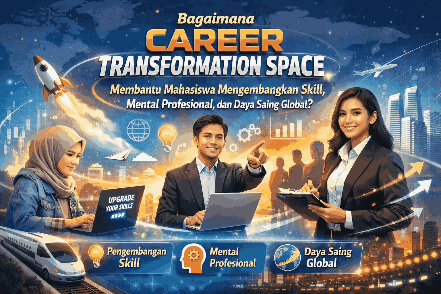 Bagaimana Career Transformation Space Membantu Mahasiswa Mengembangkan Skill, Mental Profesional, dan Daya Saing Global?