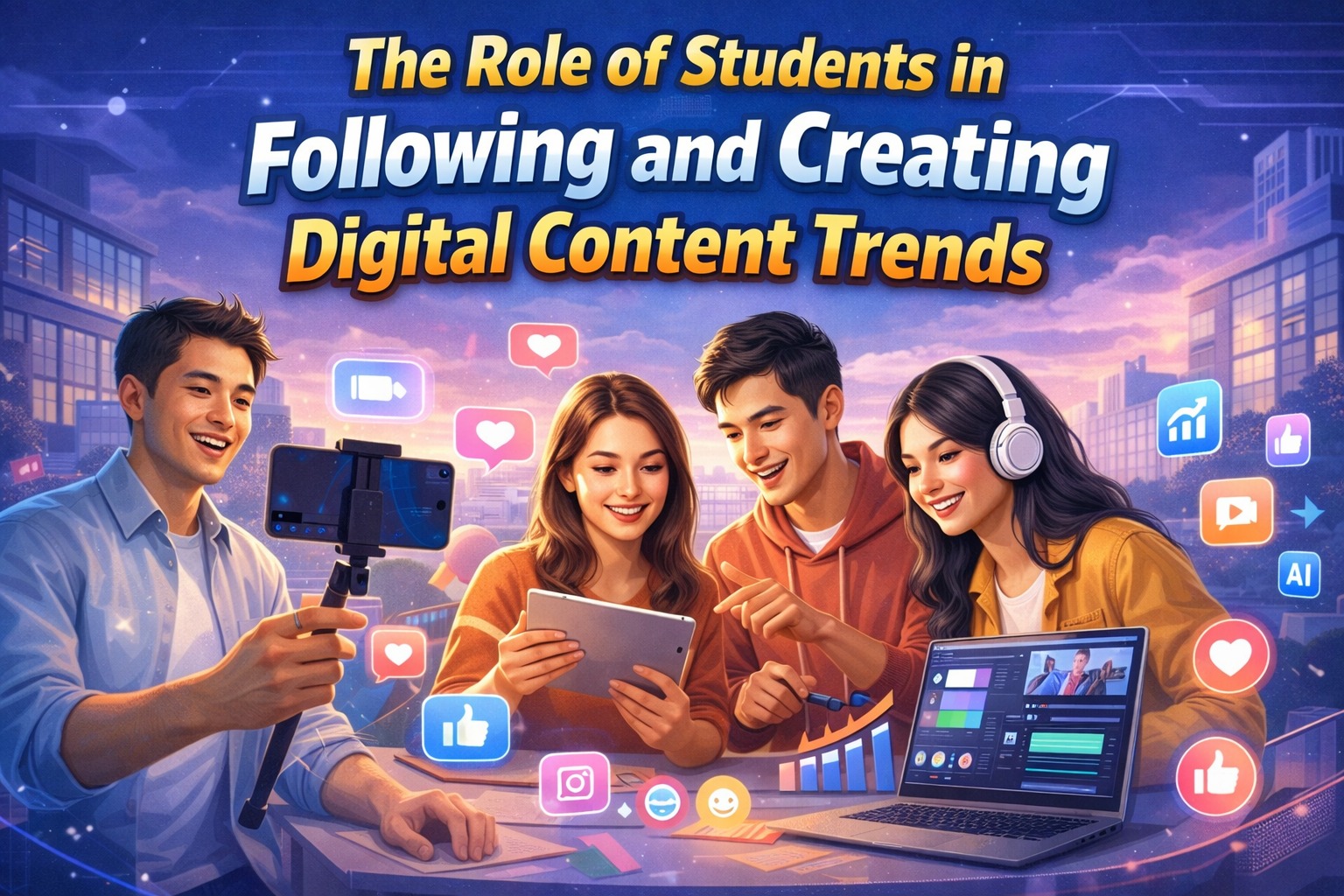 The Role of Students in Following and Creating Digital Content Trends