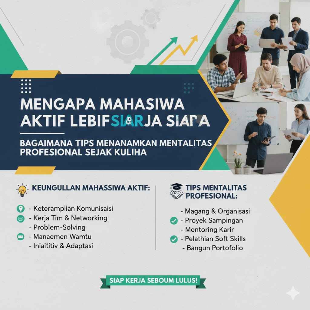 Mengapa Mahasiswa Aktif Lebih Siap Kerja dan Bagaimana Tips Menanamkan Mentalitas Profesional Sejak Kuliah