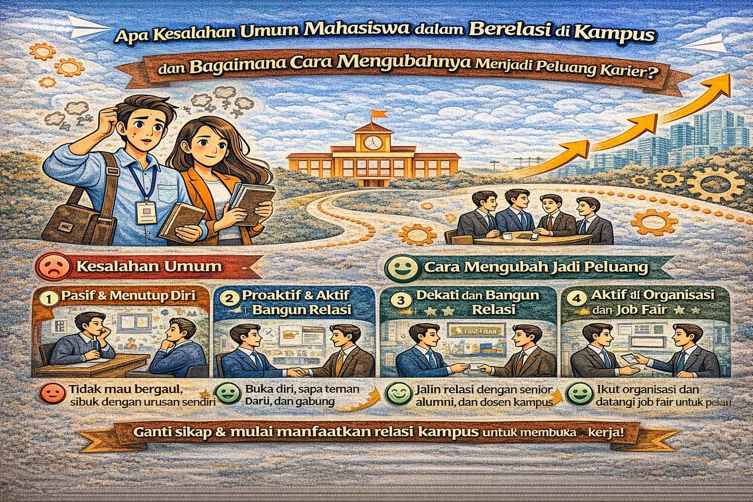 Apa Kesalahan Umum Mahasiswa dalam Berelasi di Kampus dan Bagaimana Cara Mengubahnya Menjadi Peluang Karier?
