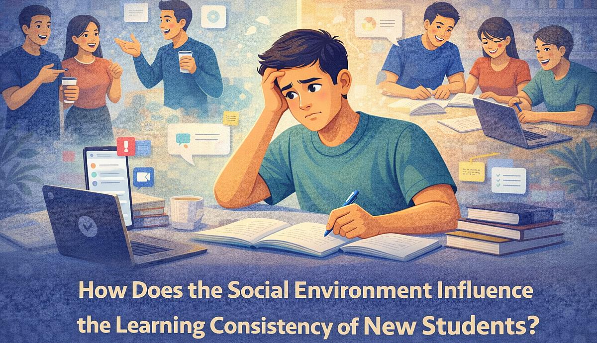 How Does the Social Environment Influence the Learning Consistency of New Students?