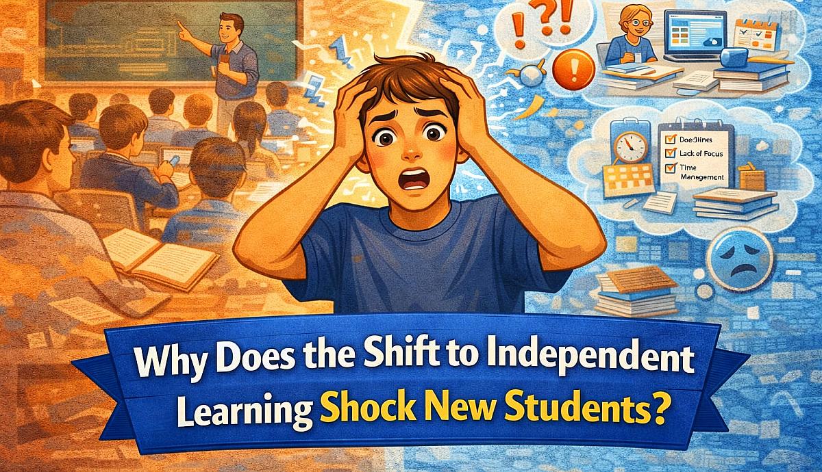 Why Does the Shift to Independent Learning Shock New Students?