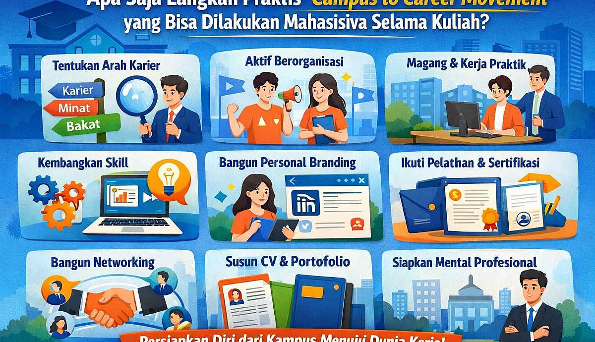 Apa Saja Langkah Praktis Campus to Career Movement yang Bisa Dilakukan Mahasiswa Selama Kuliah?