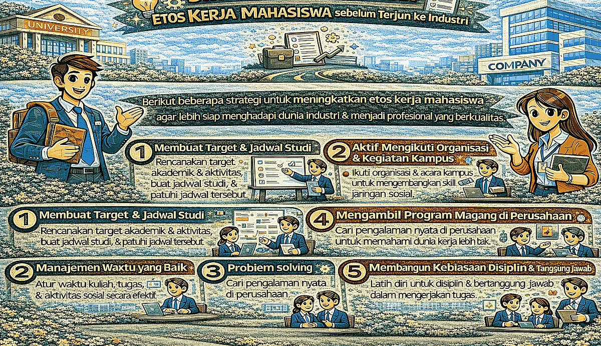 Strategi Meningkatkan Etos Kerja Mahasiswa sebelum Terjun ke Industri