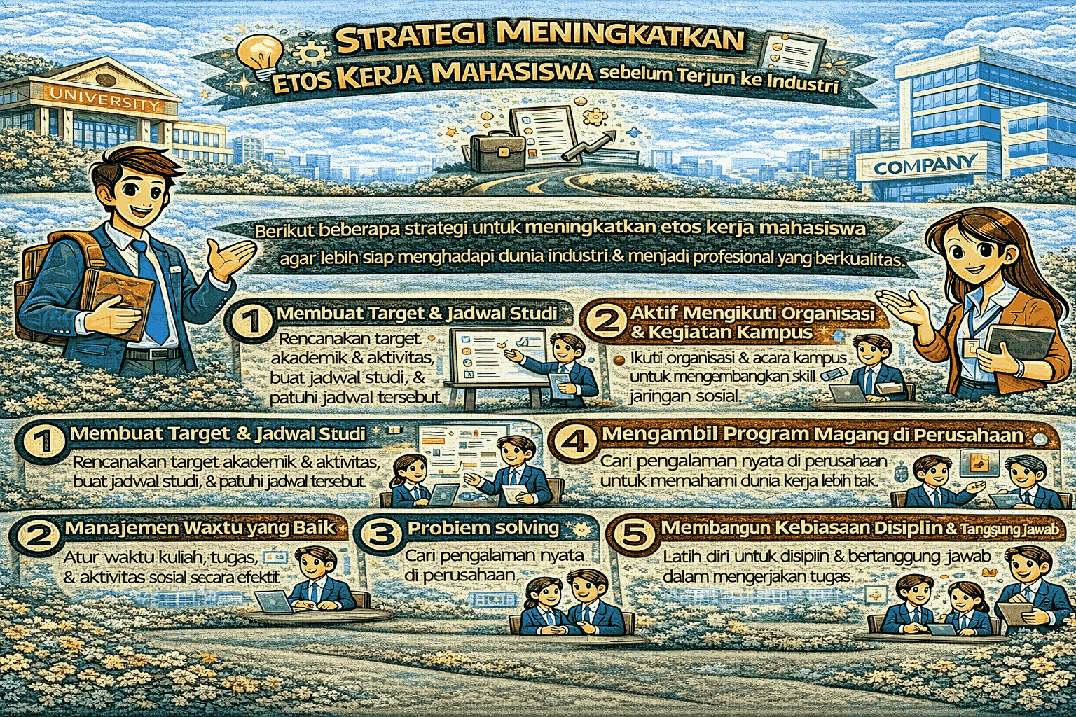 Strategi Meningkatkan Etos Kerja Mahasiswa sebelum Terjun ke Industri