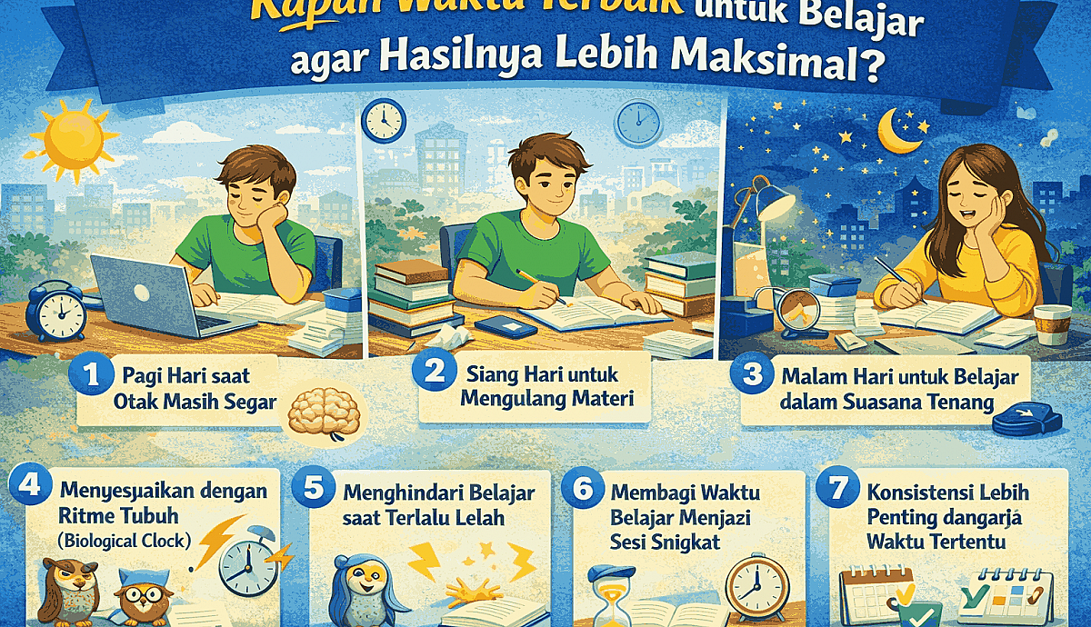Kapan Waktu Terbaik untuk Belajar agar Hasilnya Lebih Maksimal?