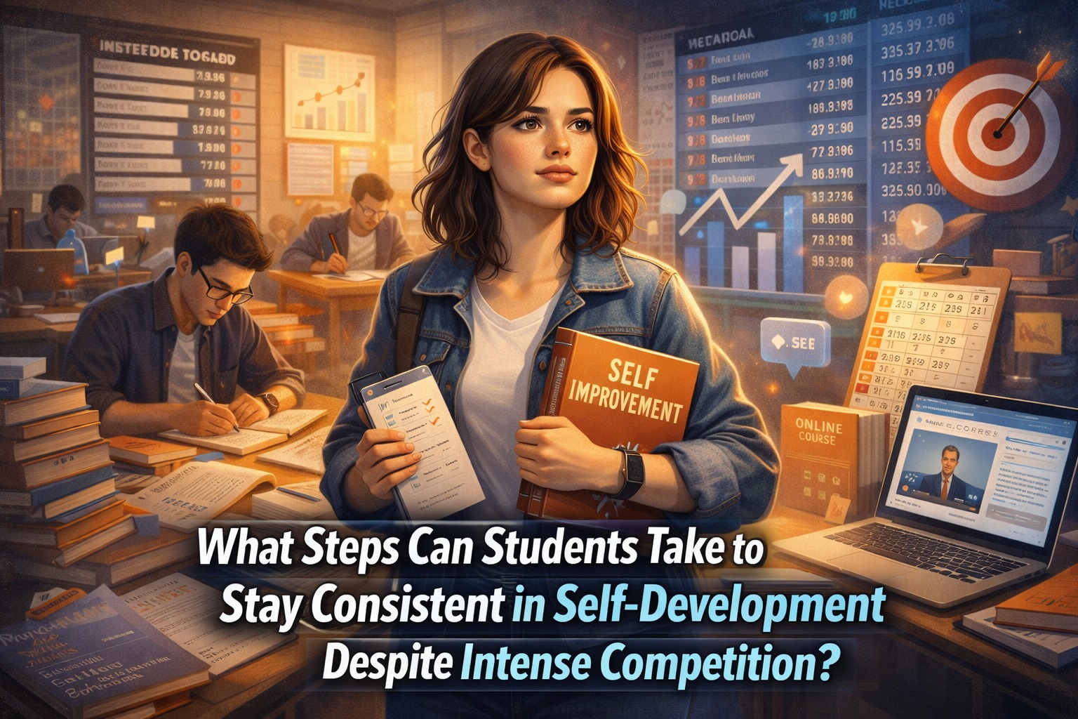 What Steps Can Students Take to Stay Consistent in Self-Development Despite Intense Competition?