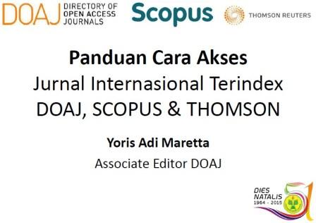 Panduan Cara Akses dan Submit Artikel di Jurnal Internasional Terindex DOAJ, SCOPUS & THOMSON