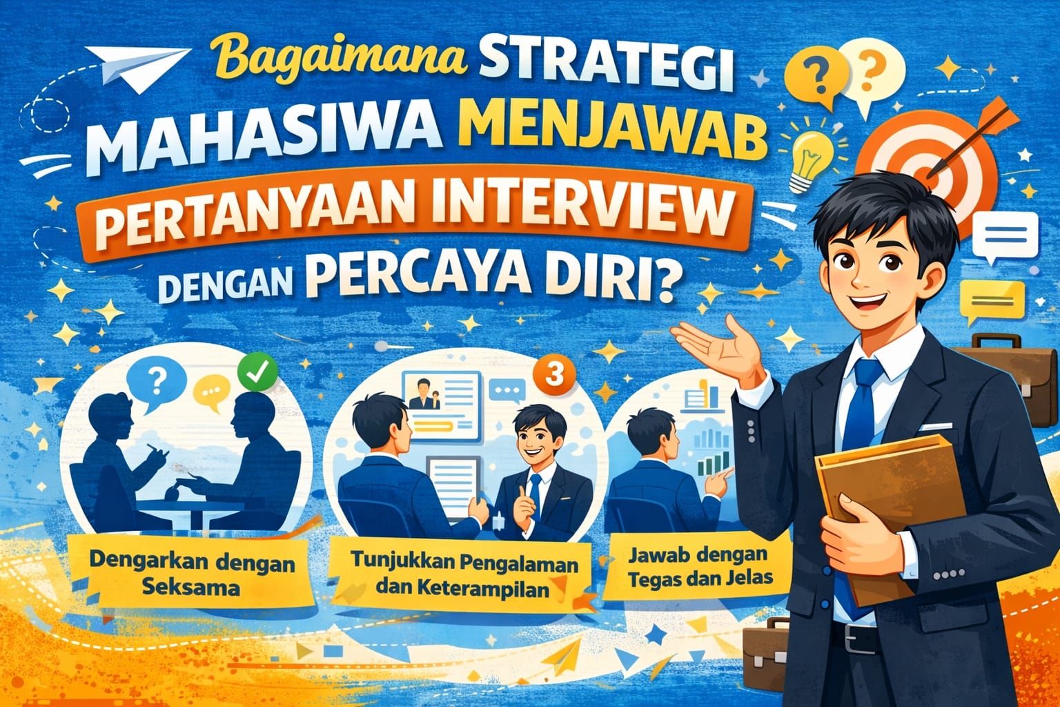 Bagaimana Strategi Mahasiswa Menjawab Pertanyaan Interview dengan Percaya Diri?