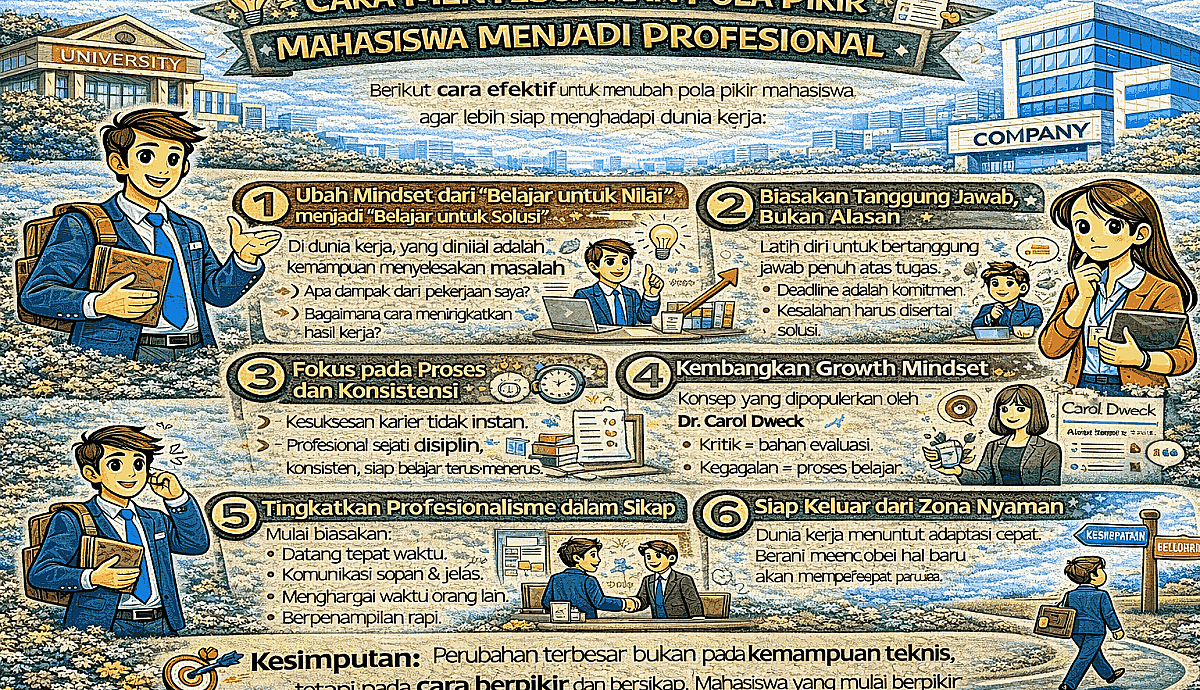 Cara Menyesuaikan Pola Pikir Mahasiswa Menjadi Profesional