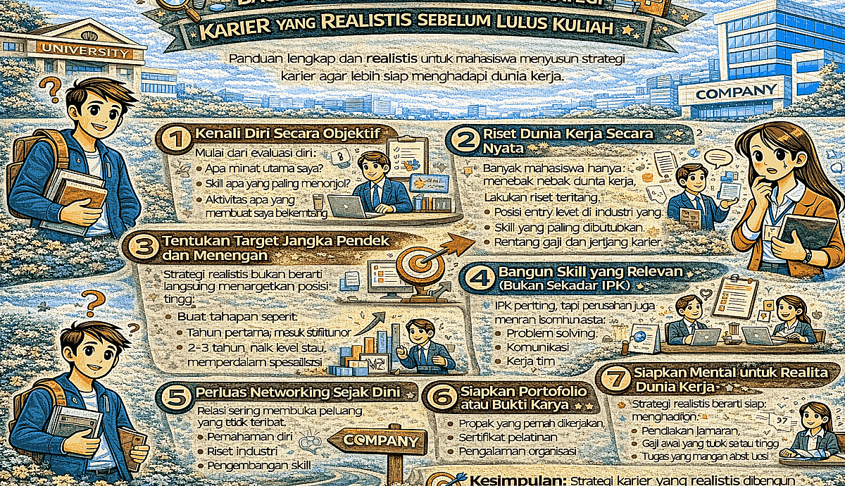 Bagaimana Cara Menyusun Strategi Karier yang Realistis Sebelum Lulus Kuliah