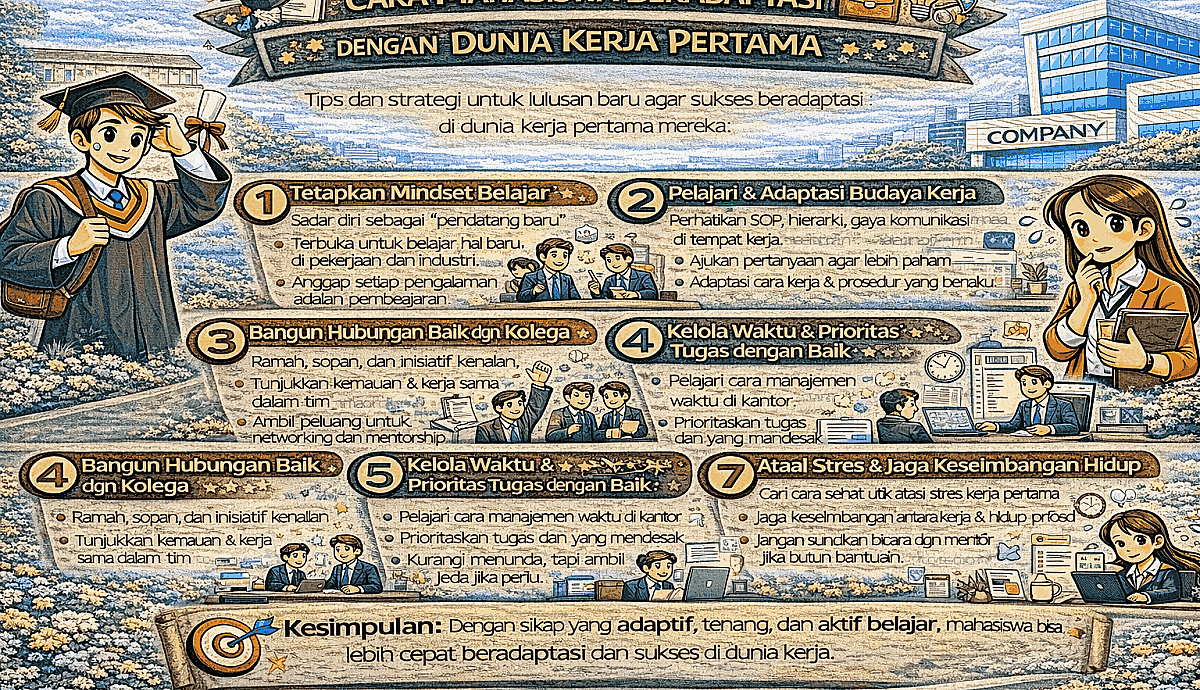 Cara Mahasiswa Beradaptasi dengan Dunia Kerja Pertama