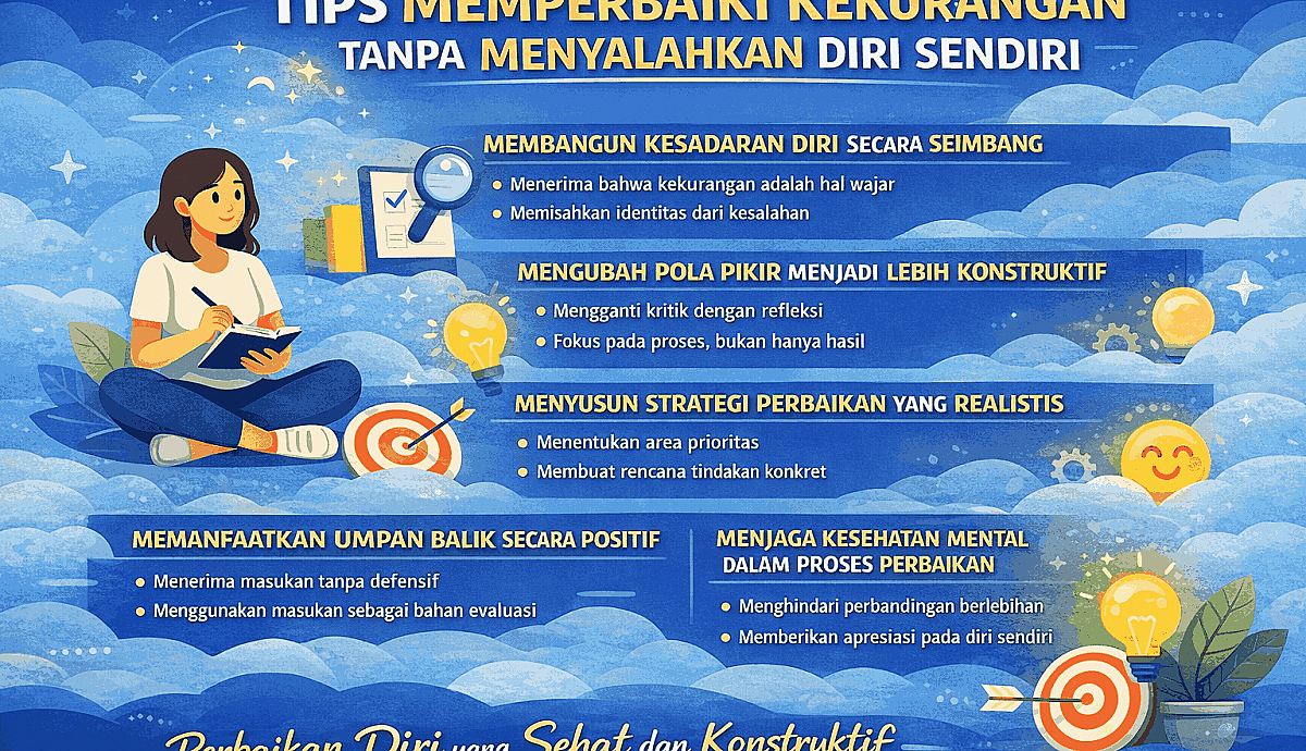 Tips Memperbaiki Kekurangan Tanpa Menyalahkan Diri Sendiri