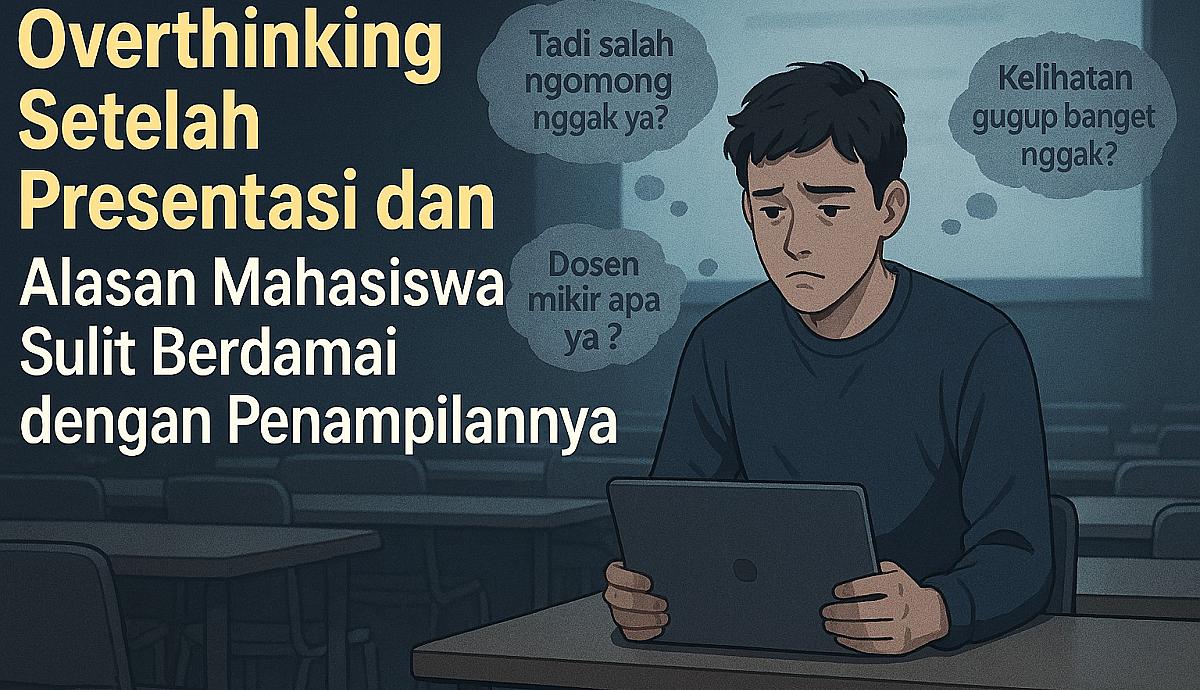 Overthinking Setelah Presentasi dan Alasan Mahasiswa Sulit Berdamai dengan Penampilannya