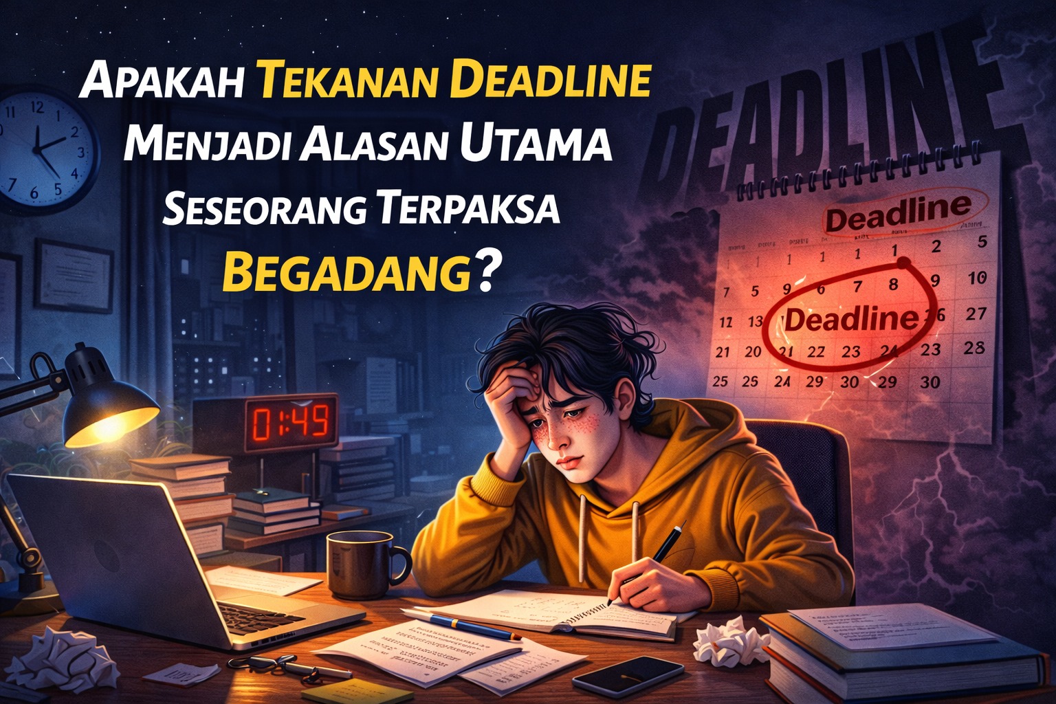 Apakah Tekanan Deadline Menjadi Alasan Utama Seseorang Terpaksa Begadang?