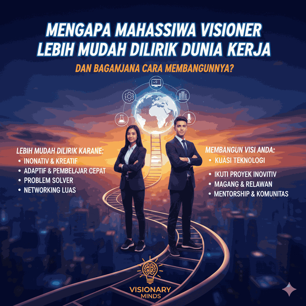 Mengapa Mahasiswa Visioner Lebih Mudah Dilirik Dunia Kerja dan Bagaimana Cara Membangunnya?