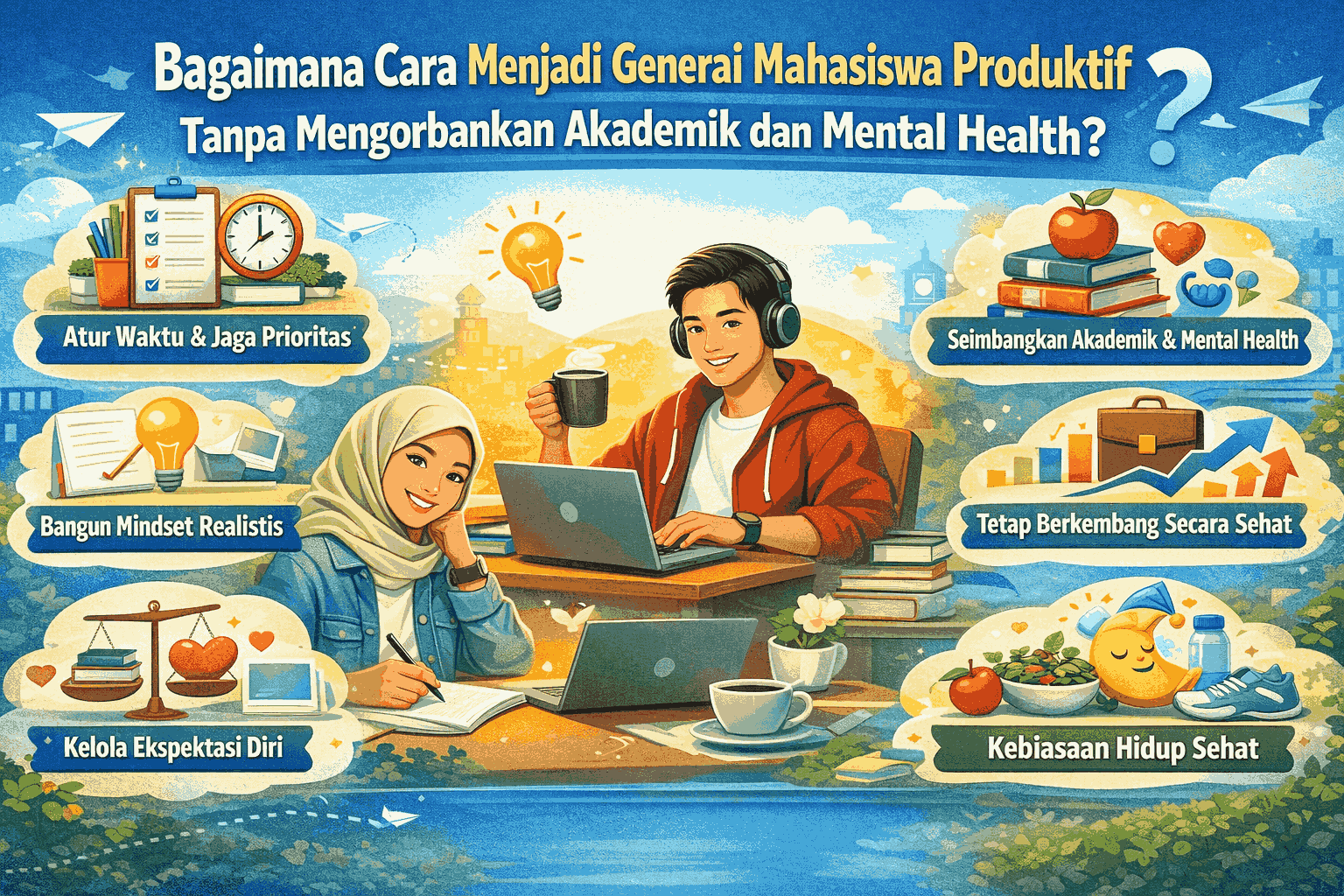 Bagaimana Cara Menjadi Generasi Mahasiswa Produktif Tanpa Mengorbankan Akademik dan Mental Health?