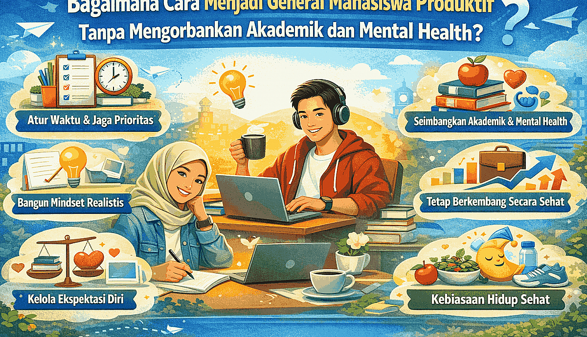 Bagaimana Cara Menjadi Generasi Mahasiswa Produktif Tanpa Mengorbankan Akademik dan Mental Health?