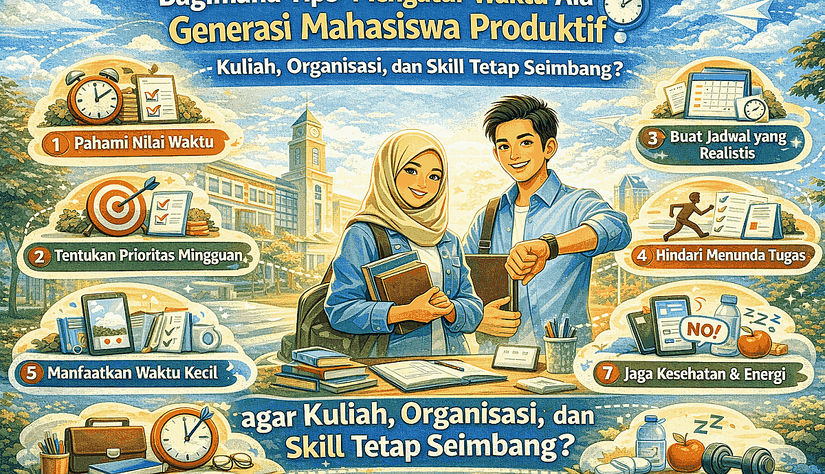 Bagaimana Tips Mengatur Waktu Ala Generasi Mahasiswa Produktif agar Kuliah, Organisasi, dan Skill Tetap Seimbang?