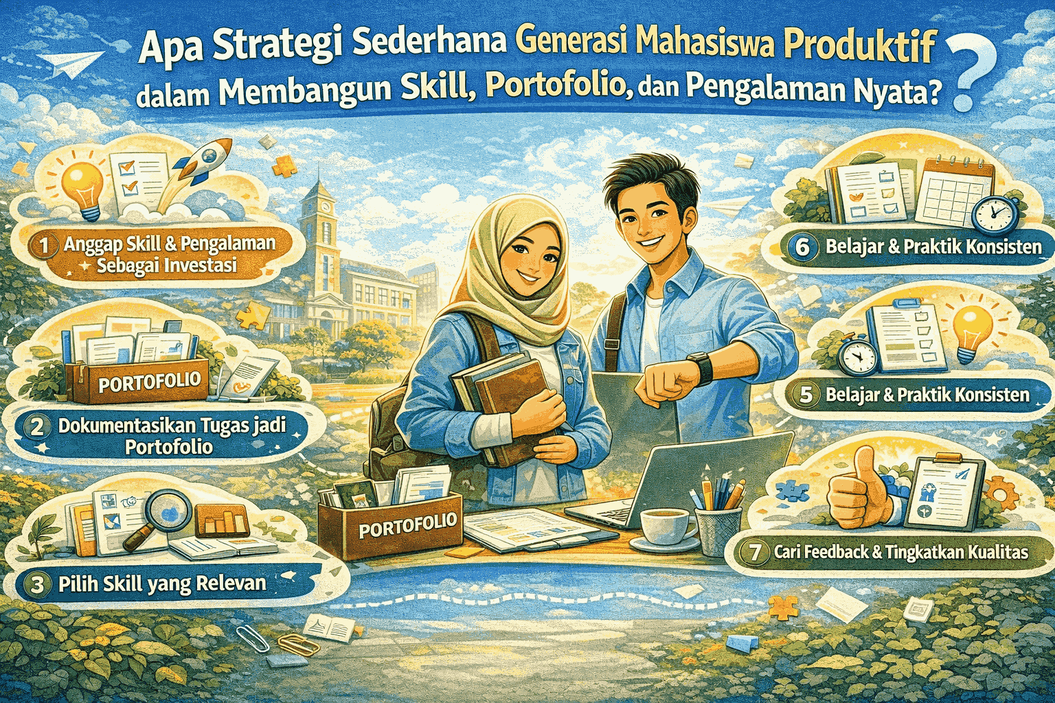 Apa Strategi Sederhana Generasi Mahasiswa Produktif dalam Membangun Skill, Portofolio, dan Pengalaman Nyata?