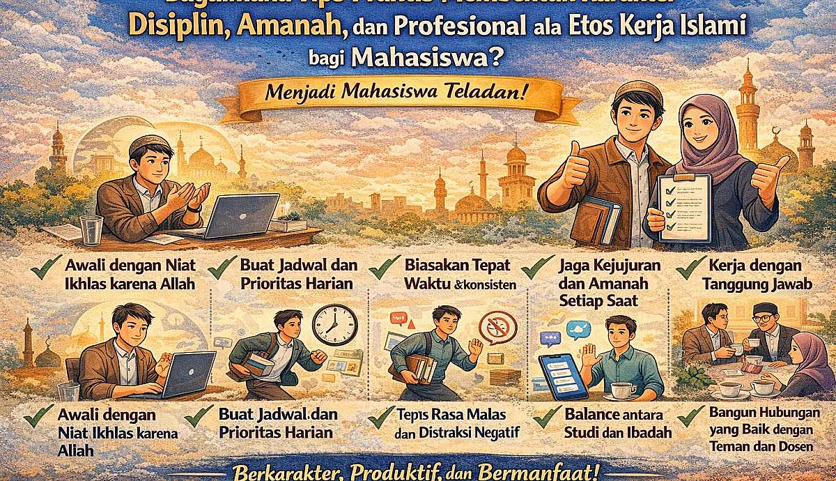 Bagaimana Tips Praktis Membentuk Karakter Disiplin, Amanah, Dan Profesional Ala Etos Kerja Islami Bagi Mahasiswa?