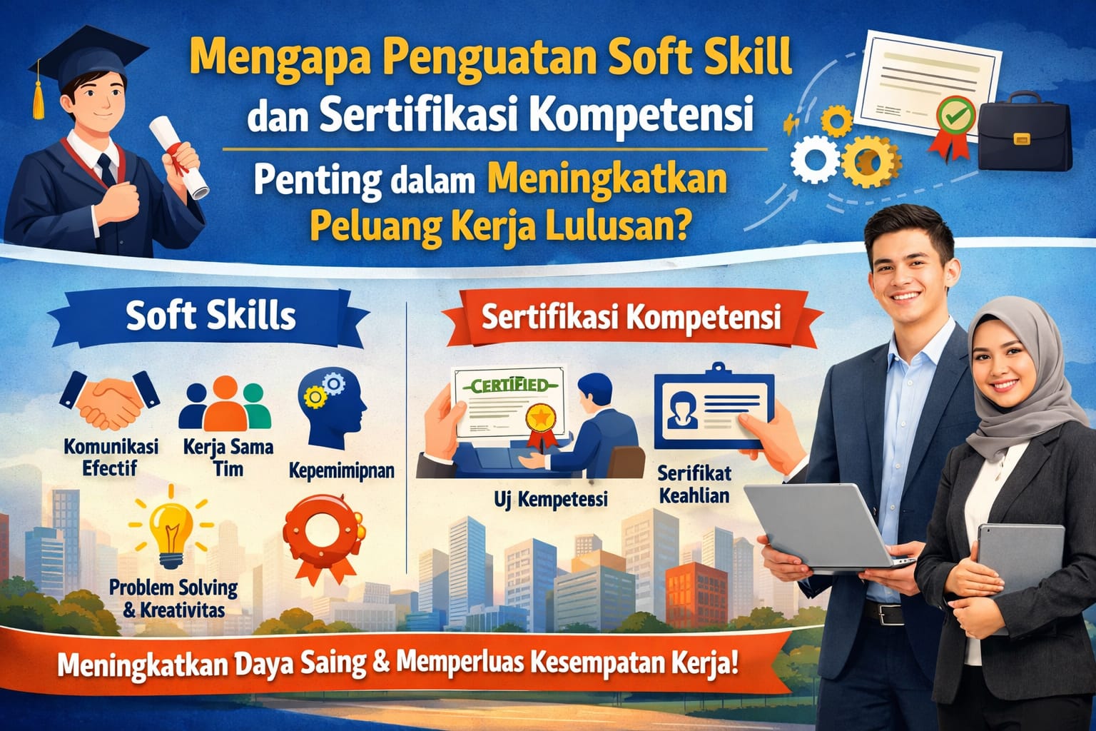 Mengapa Penguatan Soft Skill dan Sertifikasi Kompetensi Penting dalam Meningkatkan Peluang Kerja Lulusan?