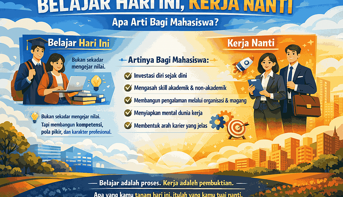 Apa arti belajar hari ini, kerja nanti bagi mahasiswa?