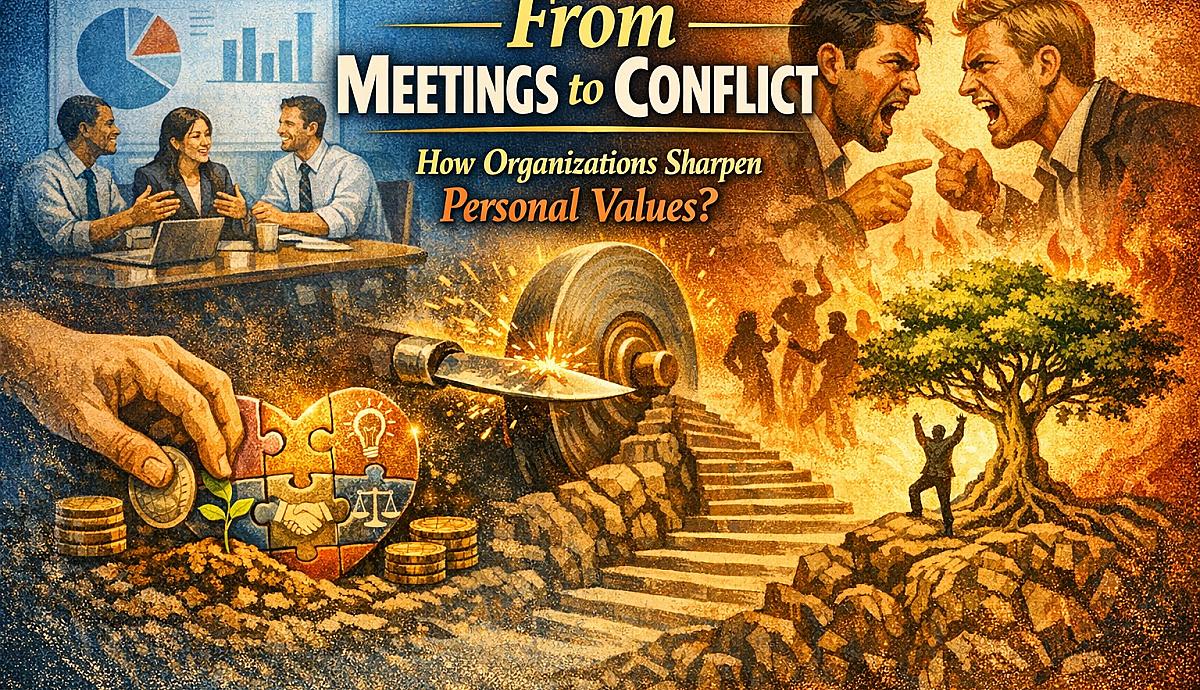 From Meetings to Conflict, How Organizations Sharpen Personal Values?