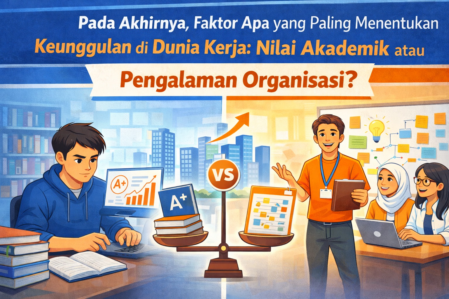 Pada Akhirnya Faktor Apa yang Paling Menentukan Keunggulan di Dunia Kerja, Nilai Akademik atau Pengalaman Organisasi?