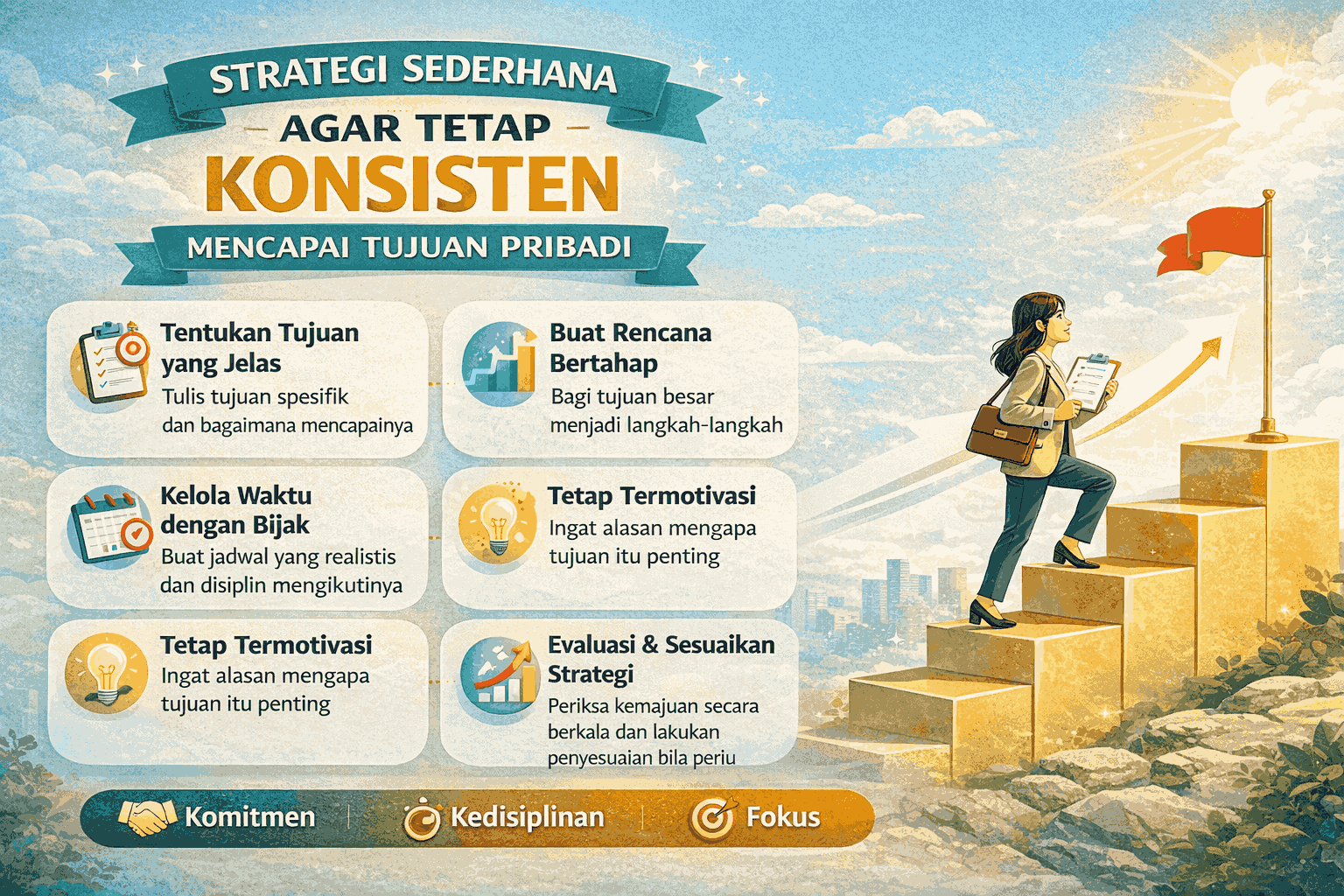 Strategi Sederhana Agar Tetap Konsisten Mencapai Tujuan Pribadi