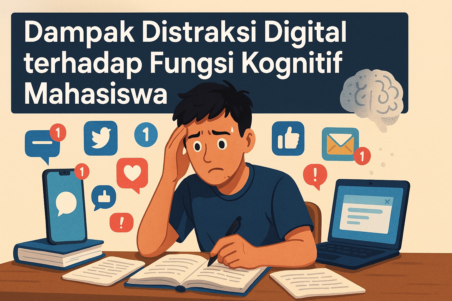 Dampak Distraksi Digital terhadap Fungsi Kognitif Mahasiswa