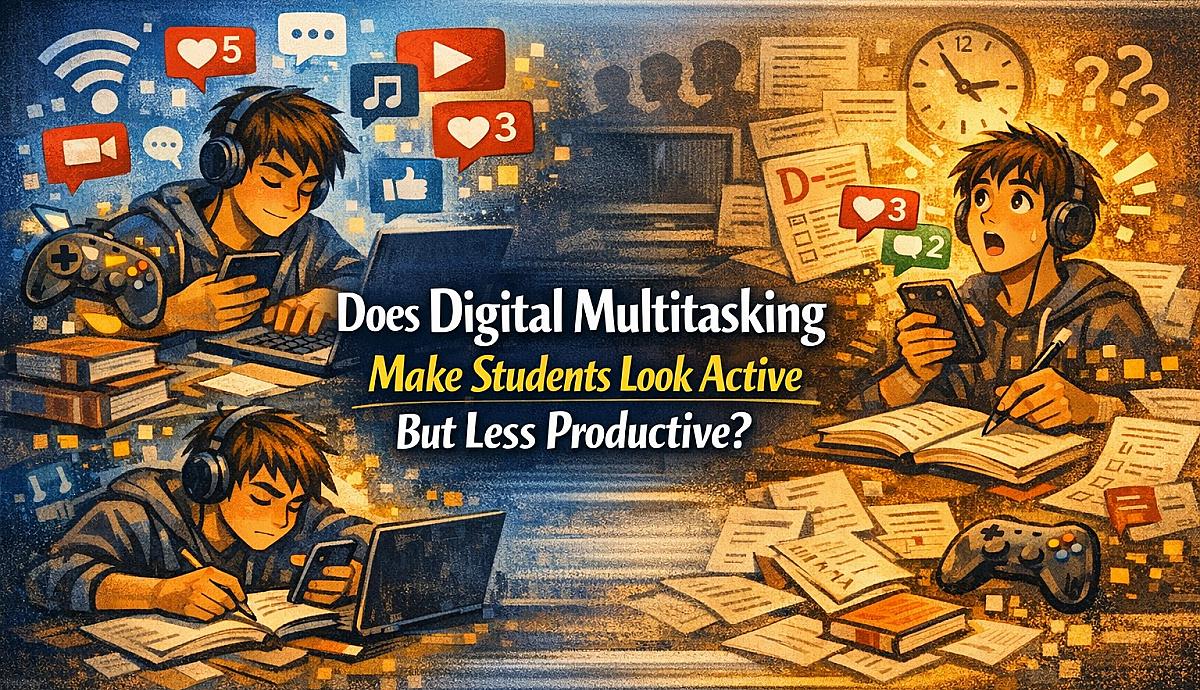 Does Digital Multitasking Make Students Look Active But Less Productive?