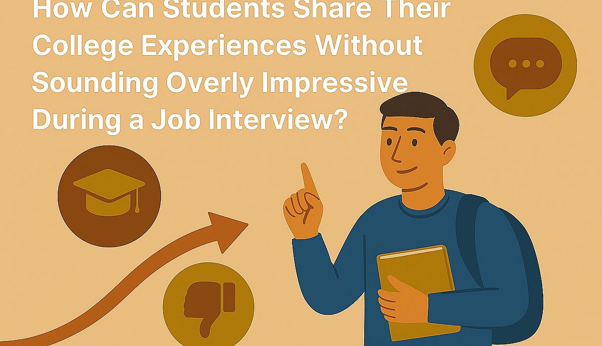 How Can Students Share Their College Experiences Without Sounding Overly Impressive During a Job Interview?