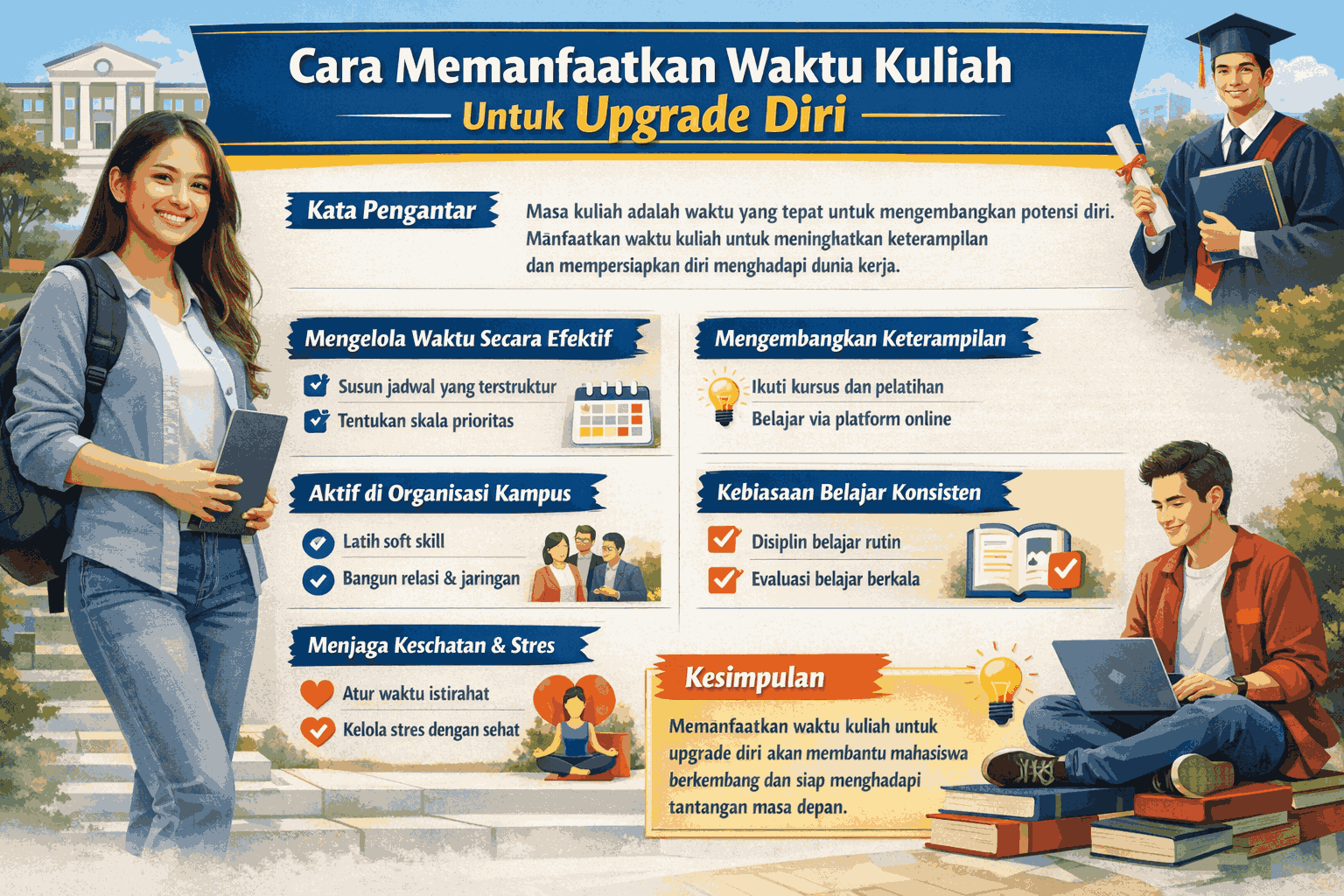 Cara Memanfaatkan Waktu Kuliah Untuk Upgrade Diri
