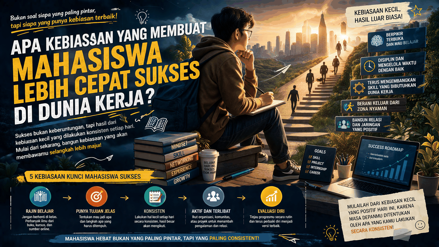 Apa Kebiasaan Yang Membuat Mahasiswa Lebih Cepat Sukses Di Dunia Kerja?