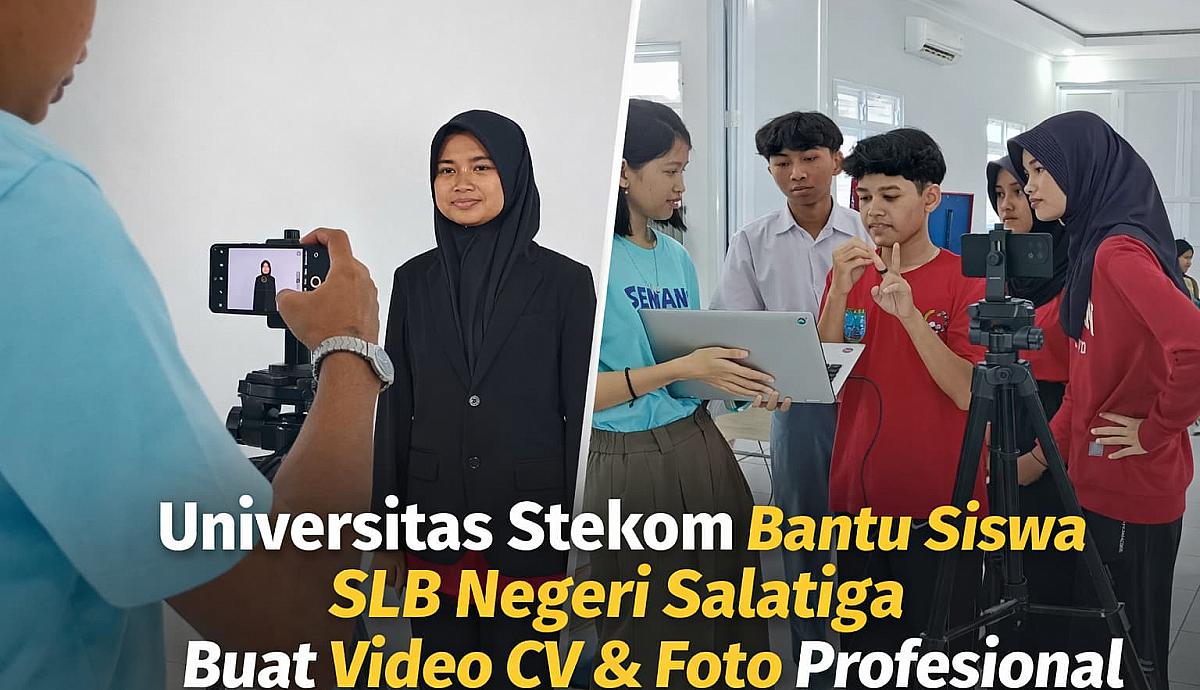 Universitas Stekom Dampingi Siswa SLB Negeri Salatiga Membuat Video CV dan Foto Profesional